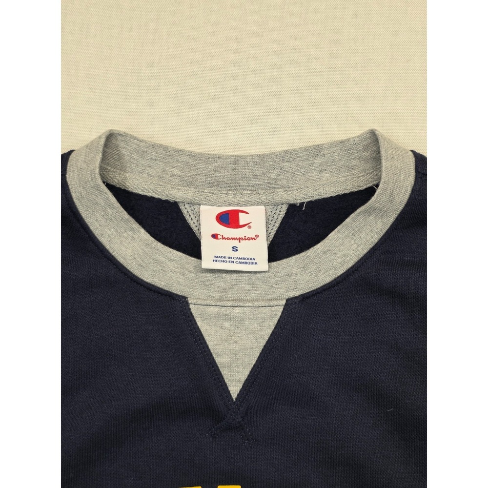 Champion Men's Small Crewneck Sweatshirt Navy Gray 1919 Physical Education Graph - Picture 4 of 12